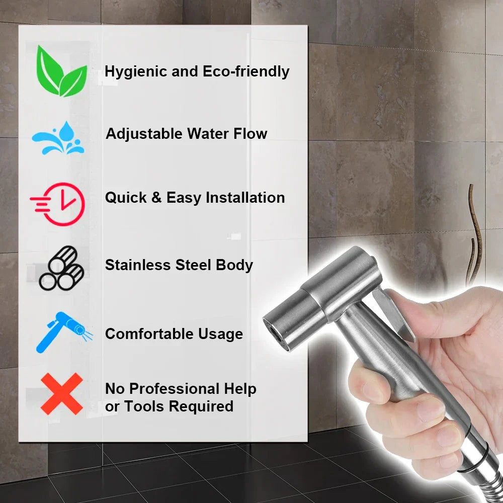 Stainless Steel - Muslim Shower - Premium Quality- SS 304 Grade - Free Delivery