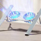 Portable Aluminium Alloy Notebook Stand, Laptop Stand With Computer Cooling Fan, Foldable Dual Fan Desktop Computer Cooling Bracket