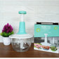 Heavy Duty Vegetable & Fruit Cutter | Multi Blade Food Processor (2L Large Manual Push Chopper)