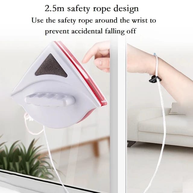 Double Face Glass Cleaner, Triangle Window Magnetic Cleaner, Double Sided Glass Cleaning Brush, Home Wizard Wiper Surface Cleaning Tool, Outside Glass Washer Magnet Wiper, Glass Wiper Magnetic Cleaning Tool