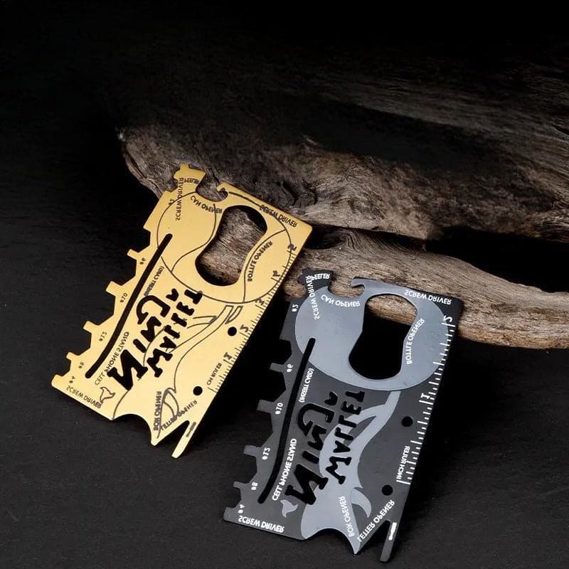 Ninja Wallet, Multifunctional Card Tool, Emergency Survival Tool Card, EDC Pocket Credit Card, All In One Hunting Tool, Flat Camping & Hiking Multi Tool Kit, 18 In 1 Wallet Ninja Tool Kit, Multipurpose Credit Card Size Pocket Tool