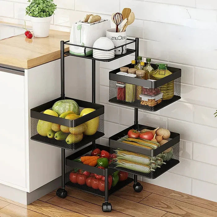 Premium Square Metal Trolley By GHARBAAR