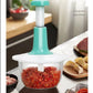 Heavy Duty Vegetable & Fruit Cutter | Multi Blade Food Processor (2L Large Manual Push Chopper)
