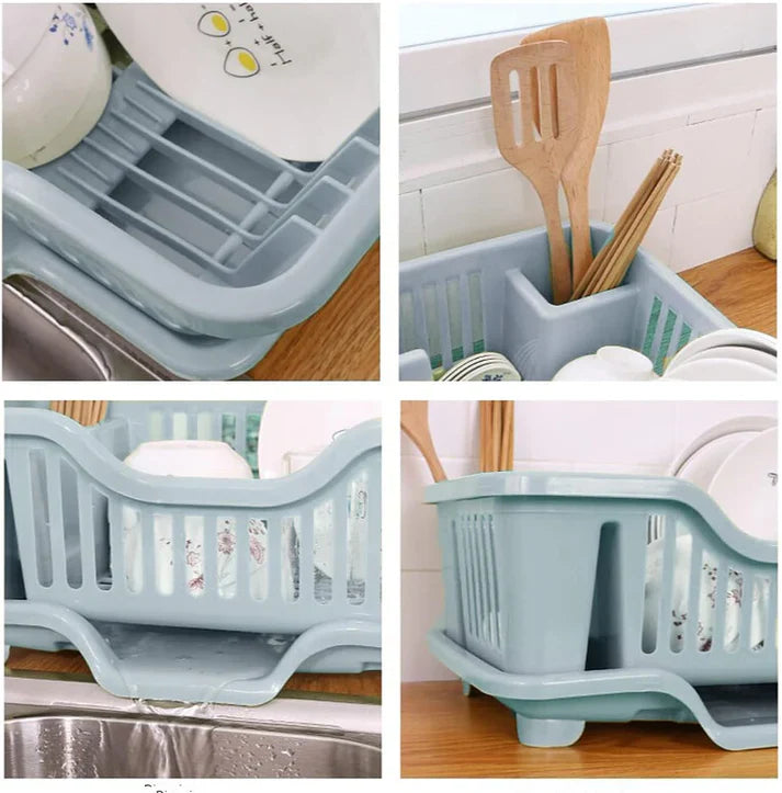 Dish Drainer with Drip Tray for Kitchen Sink Rack