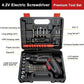 Rechargeable Cordless Screwdriver Tool Set, Mini Household Screwdriver, MultiFunctional Lightweight Electric Drill