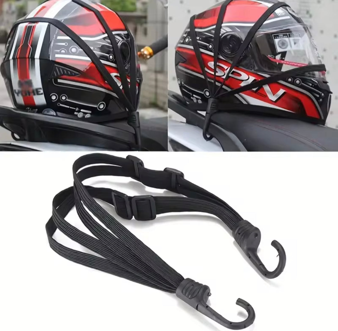 Retractable Motorcycles Elastic Luggage Trap, Helmet Mesh Gear, Bicycle Luggage Rack Rope