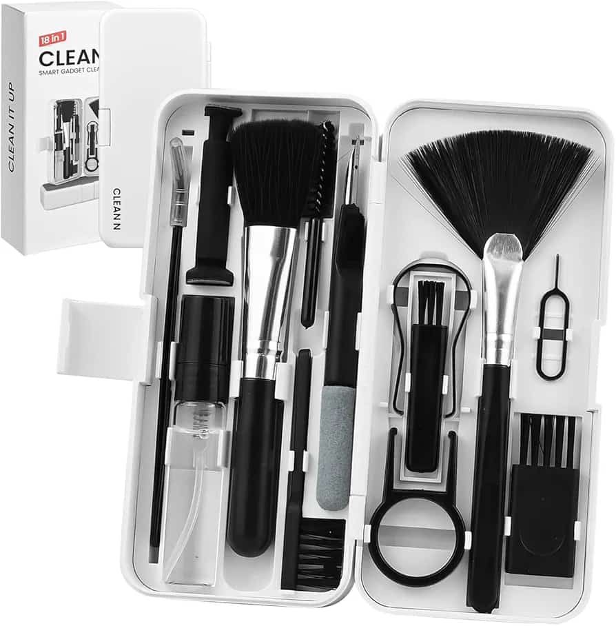 19 In 1 Computer Keyboard Cleaner Kit, Multiple Types Cleaning Tool Set, Cleaning Brush Keycap Puller Phone Holder
