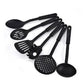 Non-Stick 6 Cooking Spoons/Utensils Set Black