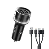 Oraimo Highway 15 15.5W Car Charger with 3-in-1 Cable – OCC-1152D-X93