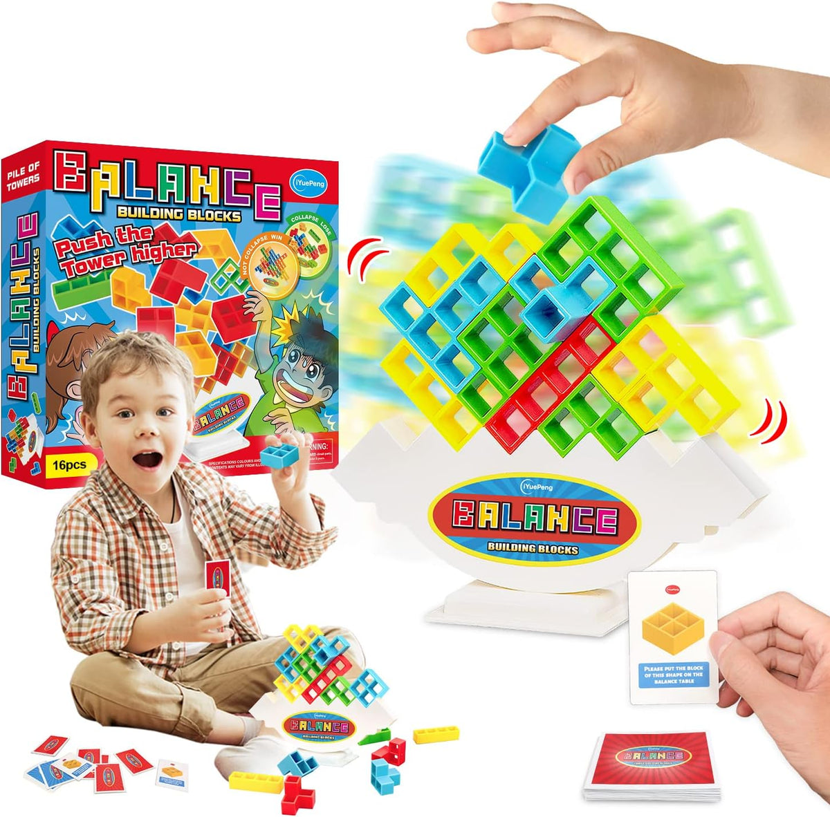 Trendmart Tetra Tower Balance Build Game – Trendmart