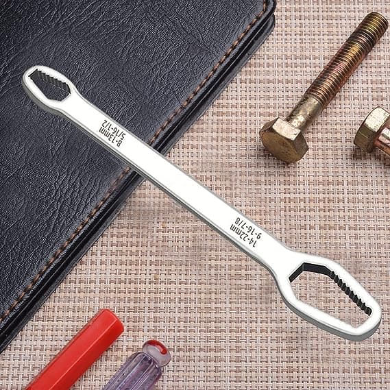 Universal Torx Wrench, Motorcycle Car Maintenance Dismantle Tools, Double Head Wrench, Reversible Ratchet Combination Spanner Set, 15 In 1 Multifunctional Torx Wrench, Self Tightening Adjustable Wrench