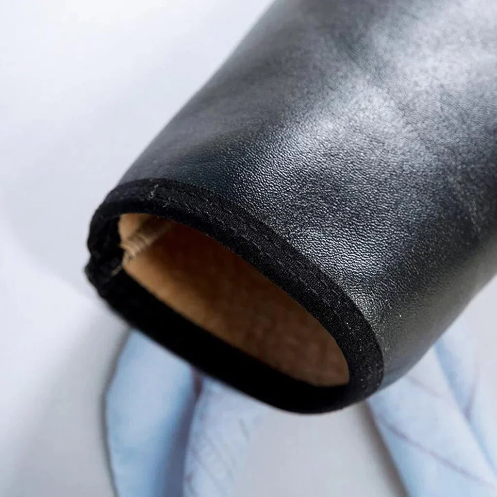 2 Pairs Winter Warm PU Leather Thermal Non - Slip Indoor Soft Floor Socks