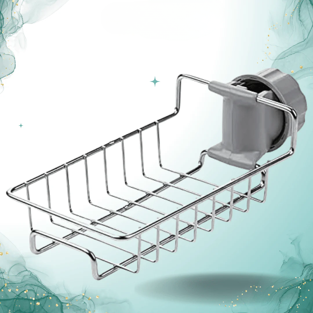 Faucet Storage Rack – Stainless Steel Kitchen & Bathroom Organizer