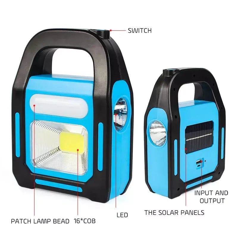 3 In 1 Solar Lantern, USB Rechargeable Hand Lamp, Handheld Work Light Flashlight, Multifunctional Waterproof Emergency Handheld Lamp, 3 Light Spotlight