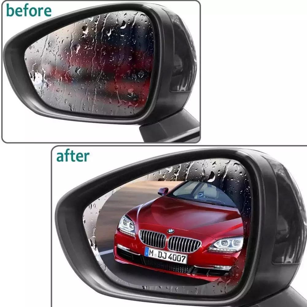2 Pcs Rain Proof Side Mirror Glass, Anti Fog Film, Anti Water Mist Rainproof Film, Universal Soft Sticker Auto Accessories Film