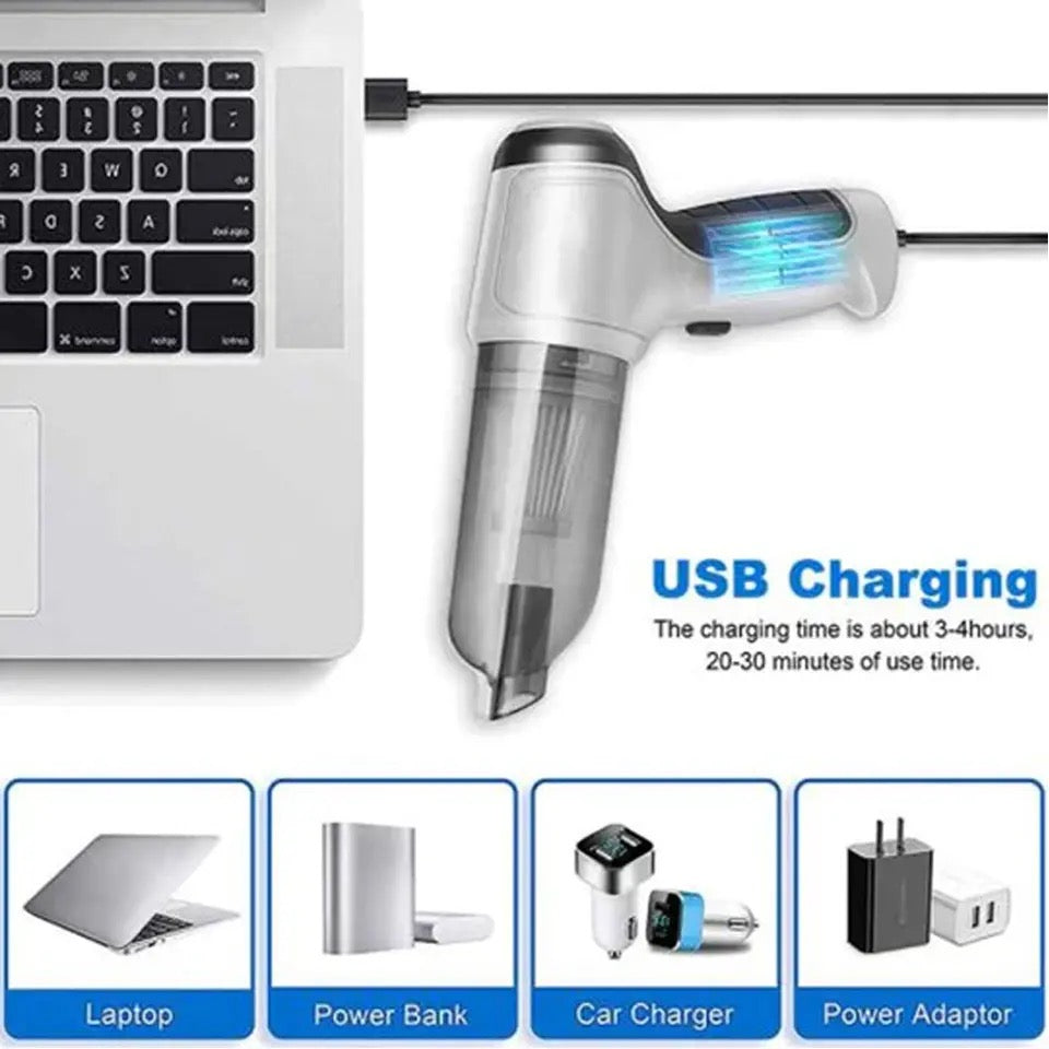 4 In 1 Wireless Vacuum Cleaner, 9000Pa Handheld Car Vaccum Cleaner, Dust Blowing and Sucking Machine, Multifunction Wireless Charging Vacuum Cleaner, Electronic Dust Collector Cleaner for Home Sofa, Suction Vacuum Cleaner for Car Home