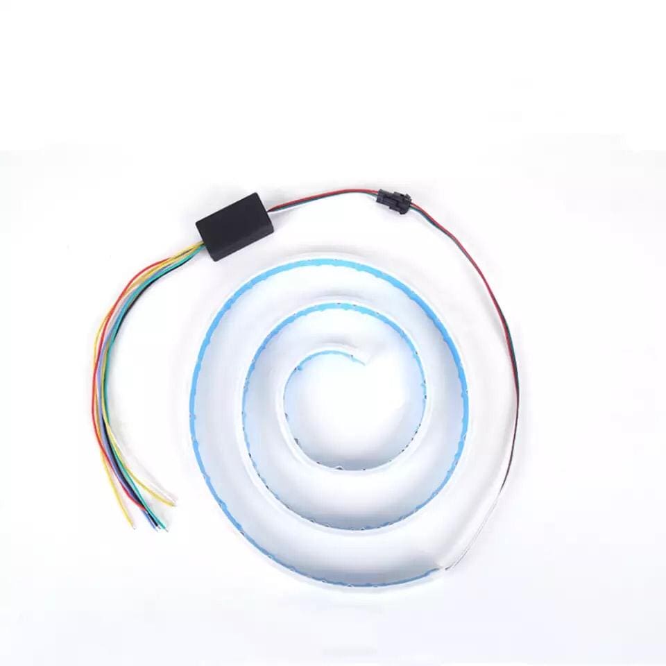 RGB Multi Color Car Signal Warning Strip Light, Car Rear Tail Box Dynamic Streamer Brake Turn Signal Led Lights