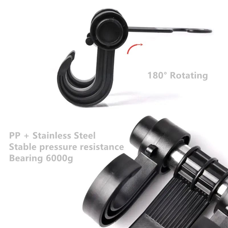 Swivel Car Seat Back Hook, Multifunctional Metal Auto Car Seat Headrest Hanger, Back Seat Organizer Hanger, Handbag Purse Bags Clothes Coats Storage Holder, Portable Seat Clip, Universal Space Saving Interior Accessories Holder