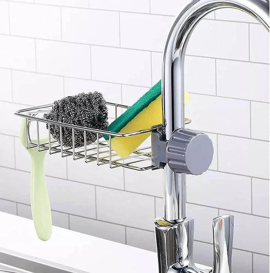 Faucet Storage Rack – Stainless Steel Kitchen & Bathroom Organizer