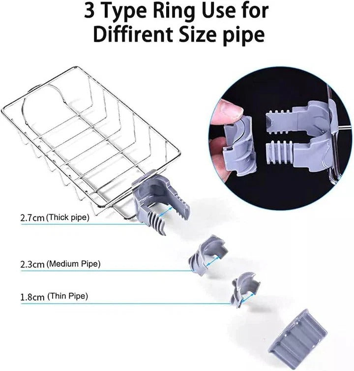 Faucet Storage Rack – Stainless Steel Kitchen & Bathroom Organizer