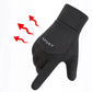 Winter for men all two finger outdoor warm plush windproof waterproof and anti slip touch screen cycling gloves