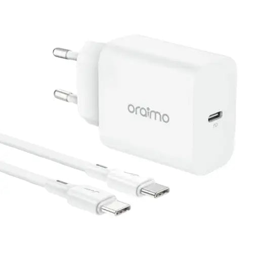 Oraimo PowerCube 20W Fast Charger With Type-C To Type-C Cable White – OCW-E106S+CC54