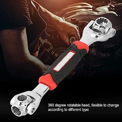 Double Head Torque Socket Wrench , 8 In 1 Socket Wrench, Multifunctional Spanner With 360 Degree Rotating Head, Multi Spanner Tool, Furniture Car Repair Spline Bolts Wrench, Multipurpose Tiger Socket Wrench, Universal Hand Tool Wrench.